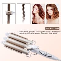 [HOT XIJXLKLKWMN 516] Triple Barrel Hair Curler Curling Iron Crimper Irons แหนบเครื่องเซรามิคผม Waver เครื่องมือจัดแต่งทรงผม Wavy Hair Curler Wand