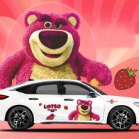 JHKJF Lotso สติกเกอร์ติดรถยนต์รูปหมีสตรอเบอรี่หมีสตอเบอร์รี่อุปกรณ์ตกแต่งรถยนต์สติกเกอร์ประดับรถยนต์รถยนต์มีกาวในตัวสติกเกอร์ติดแต่งรถรถยนต์