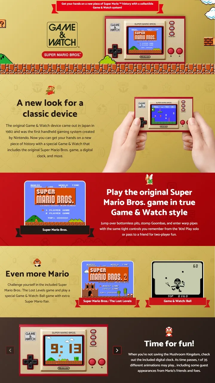 Nintendo Game & Watch Super Mario Bros 35th Anniversary | Lazada PH