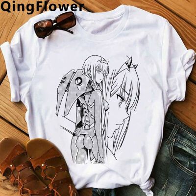 Anime Darling No Franxx Zero Two Inuyasha Nagatoro Top Vintage Mens T Shirt White Japanese Clothes Gildan