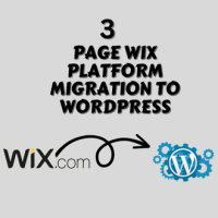 3 Page Wix Platform Migration to WordPress 3 page website | WordPress | Woocommerce | Elementor