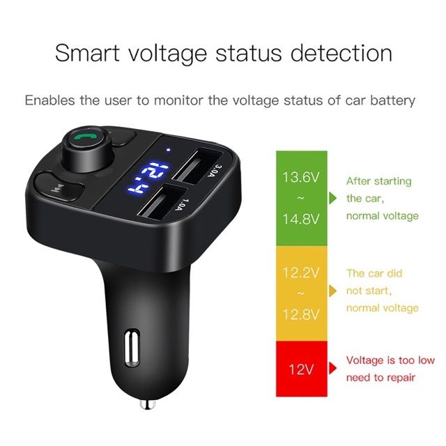 sy-บลูทูธในรถยนต์-ที่ชาร์จไฟมือถือ-รับสัญญาณบลูทูธ-car-kit-mp3-player-fm-transmitter-modulator-x8