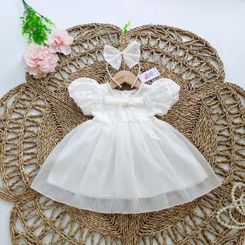 HCM] TT17 Váy đầm công chúa tiểu thư ren trắng cao cấp cho bé gái ...