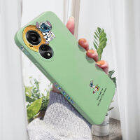 เคส PMP เคส Hp สำหรับ OPPO A78 4G A78 4G เคสลายการ์ตูนนักบินอวกาศการออกแบบดวงจันทร์เคสโทรศัพท์ดีไซน์ด้านข้างมีลวดลายขอบสี่เหลี่ยมของเหลวปลอกซิลิโคนคลุมทั้งหมดกล้องเคสป้องกันทนแรงกระแทก