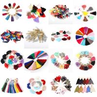 【YF】✟  10 50pcs Mixed Cotton Silk Polyester Tassel Pendant hand for Drop Earring Jewelry Findings Making