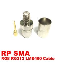 10 pcs RF Coax Straight Nickelplated RP-SMA Male/ Female Plug Connector Crimp 50-7 7DFB RG8 RG213 LMR400 Cable Electrical Connectors