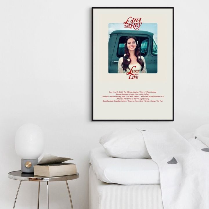 ลาน่าเดลเรย์-ปรารถนาชีวิต-อัลบั้มเพลงปกดาวเพลงโปสเตอร์ผ้าใบพิมพ์ลายภาพศิลปะตกแต่งผนังบ้านห้องนั่งเล่น