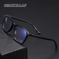 CRIXALIS Square Anti Blue Light Blocking Glasses Male Women UV400 Vintage Computer Game Eyewear Unisex TR90 Optical Frame