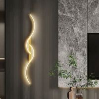 Modern LED Wall Lamp Minimalist Bedroom Bedside Led Sconce Long Strip Lustre Living Room Sofa Home Interior Lighting Fixtures