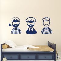 [COD] New Design Sailors Decal Wall Sticker Removable Vinyl Room Cartoon Seaman Sofa Background LA281