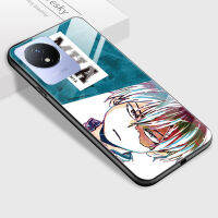 Mop Mall เคส Vivo Y02T Y02A อนิเมะสุดหรูสำหรับเด็กผู้หญิงเคส My Hero Academia เคสกระจกนิรภัยขอบนิ่มปกมันวาวกันกระแทก