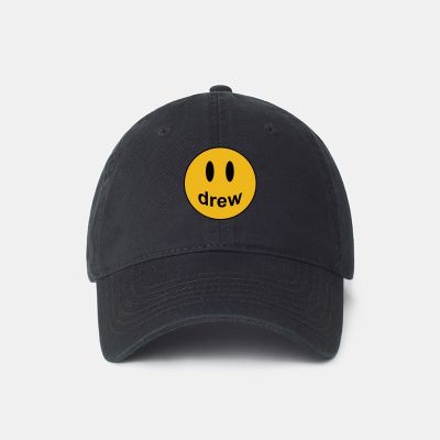2023 New Fashion ♛♀✹DREW smiling face Justin Bieber same high street hat baseball cap men and women new peaked sun vi，Contact the seller for personalized customization of the logo