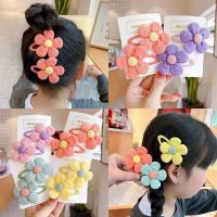 【cw】 2PCS New Fabric Baby Hairpins Hair Kids Headwear Children Accessories