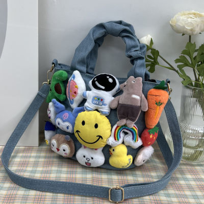 2023 Spring New Simple Fashion Handbag Womens Korean-Style Womens Shoulder Bag Cute Casual Smiley Messenger Bag