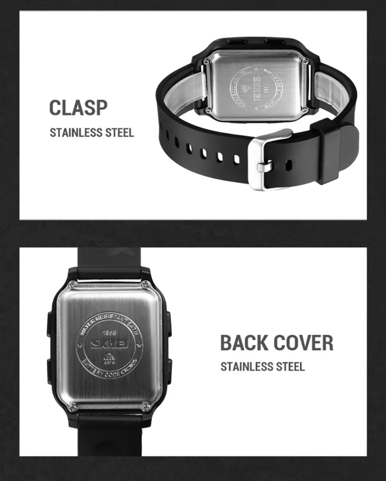 LED 30m Waterproof Luxury Digital Stainless steel SKMEI 1888 Watch  Wristwatch