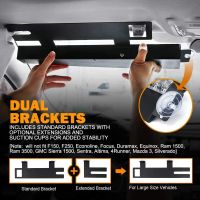 1 Pair Extended Brackets for Visor Strobe LED Light Bar Interior Windshield Sunvisor Lamp