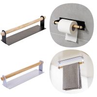 Kitchen Self-Adhesive Roll Paper Holder Tissue Rack Towel Hanger Rack Bar Cabinet Rag Hanging Holder Shelf Toilet Paper Shelf Toilet Roll Holders