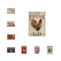 8Pack Chicken Coop Accessories, Funny Chicken Coop Metal Signs Outdoor Chicken Decor for Chicken House Decor 8x12Inch