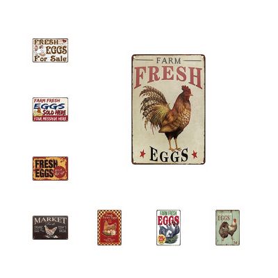 8 Pack Funny Chicken Coop Metal Signs Chicken Coop Accessories Outdoor Chicken Decor For Chicken House Decor