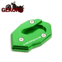 Side Stand Extension Pad Support Plate Kickstand Foot Fit For KAWASAKI VERSYS 300 VERSYS X300 VERSYS X250 Accessories with logo