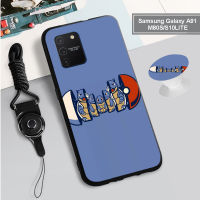 ?ใหม่ป้องกันเคสซิลิโคน Samsung Galaxy A91/M80S/S10LITE/M51/A30S/A50/A02/M02การ์ตูนนุ่ม TPU Mickey และ Picchu โทรศัพท์มือถือ,มีวงเล็บแหวนรูปแบบเดียวกันและเชือก