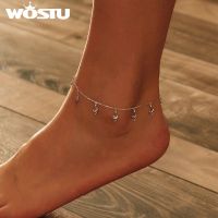 【CW】☍✗๑  Real 925 Sterling Anklet full of Snake Charms chain Foot Leg Minimalist Jewelry CTT005