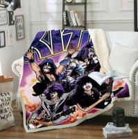 Kiss band 3D print fashion fleece blanket bed bedspread Sherpa blanket