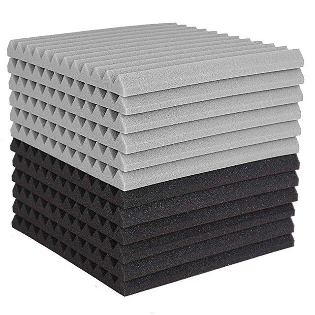 12-pcs-acoustic-foam-board-studio-wedge-tile-acoustic-foam-soundproof-pyramid-studio-treatment-wall-panel-2-5x30x30cm