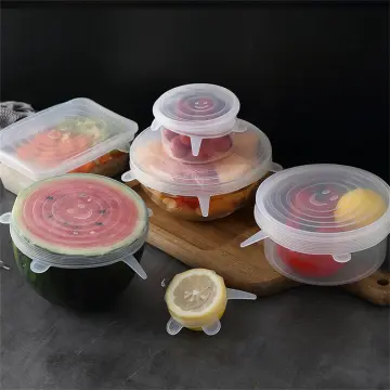 6pcs/set Silicone Stretch Lids, Sealed-bowl Covers, Dust-proof Food Fresh  Keeping Wrap, Microwave And Refrigerator Safe Fresh-keeping Film