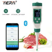 Yieryi Professional Smart Bluetooth PH Meter Aquaculture Food Soil Skin PH Monitor Tester for Fish Tank Fruit Cheese Meat Dough