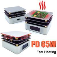 PD65W Mini Hot Plate SMD Preheater Preheating Rework Station PCB Board Soldering Desoldering Heating Plate LED Strip Repair Tool