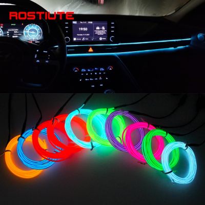 【CC】 1M 5M Car Interior Ambient Lights Strip Wiring Atmosphere Lamp Dashboard Console
