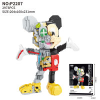 YKO Mechanical Mickey High Quality Nano Building Block Set 2973 Pieces