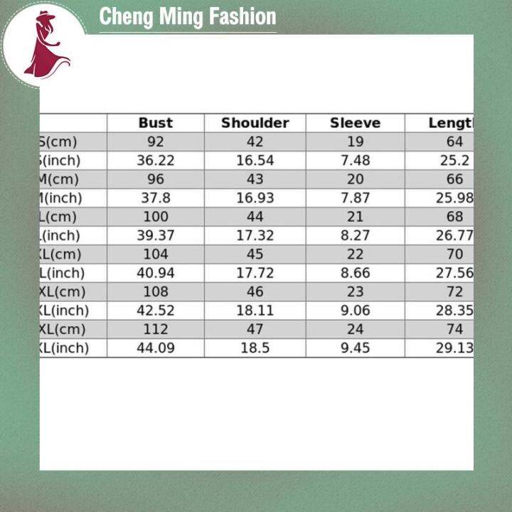 cheng-ming-เสื้อเชิ๊ตพิมพ์ลายการ์ตูน-lengan-pendek-musim-panas-เสื้อเชิ๊ตผ้าฝ้ายคอกลมเสื้อเชิ๊ตตัวหลวมเสื้อลำลอง