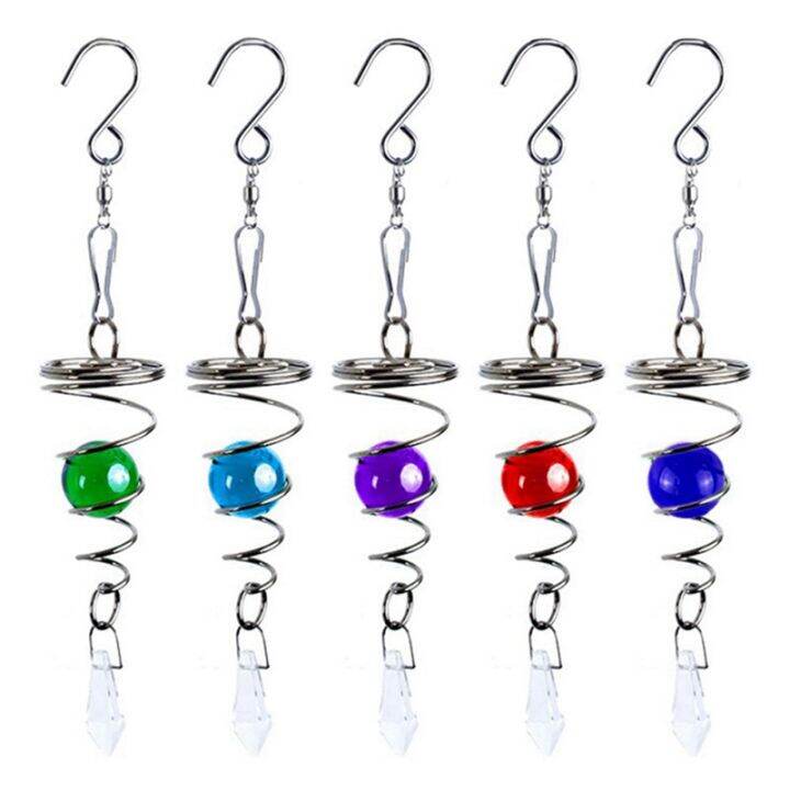 5pcs-spiral-wind-chimes-crystal-ball-wind-chime-glass-ball-wind-tail-hanging-pendant-wind-spinner-pendants-rotating-hook-wind-chime-tail-for-home-garden-yard-decoration