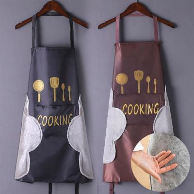 Hand-wiping Kitchen Cooking Apron Men Women Oil-proof Waist Overalls Apron Waterproof Household Coffee Wipe Adult Fashion Aprons