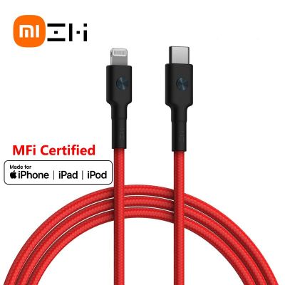 USB ที่ได้รับการรับรอง ZMI MFI ของแท้ประเภท C ถึงสายเคเบิลหลอดไฟ PD R สำหรับ13 12 11 Xs Xr 8 SE Apple Ipad วันที่ชาร์จเร็ว