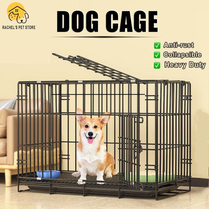 【COD】 Cage Dog Cage Cat Cage Stainless Dog Cage Collapsible Dog ...