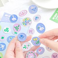 18pcs/set Cute Wax Seal Sticker Lovely Floral Kawaii Bunny Envelope Decorative Seal Sticker Stereoscopic Scrapbook Sticker Stickers Labels