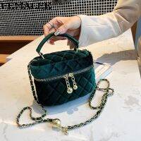 【CW】 Gold Shoulder Messenger Lattice Luxury Small Thread Handbags Chain Brand Hand