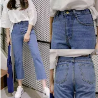 Kaykai_Shop S S Lahore Lahore high waist Korean style denim overalls denim overalls sale าว G-8013