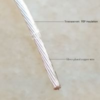 สายไฟชุบเงินตัวนำ0.12/0.2/0.35/0.5/0.75 ~ 6.0mm2ลวด Fep 200องศา600V อุณหภูมิสูงซีพียูหรือสายไฟการ์ดจอ