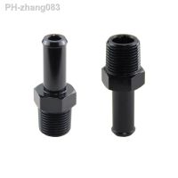 2PCS 3/8 quot; NPT Male to AN8 Hose Barb Straight Aluminum Adapter Fitting Black