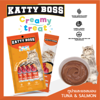 Katty Boss Creamy Treat แคทตี้ บอส ครีมมี่ ทรีต แมวเลีย 15 กรัม x 5 ซอง