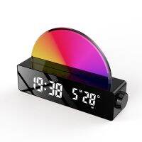 Sunrise Alarm Clock, Wake Up Light Dawn Simulator, Bedside Sun Lamp Multi Color Night Light with USB Charger