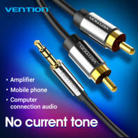 【COD】Vention สายสัญญาณเสียง RCA Cable 3.5 to 2RCA Audio Cable Jack สายสัญญานเสียง 3.5mm Audio Stereo Cable สายแจ็คเข้า1ออก2 for Smartphone Amplifier Home Theater DVD RCA Aux Cable สายสัญญาณ