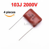 4pcs CBB Capacitor 103J 2000V 103 0.01uF 10nF CBB81 103J2000V Metallized Polypropylene Film Capacitor 2000V103J