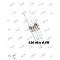 Resistor ตัวต้านทาน 620ohm 0.25W 0.5W 649 ohm 0.25W