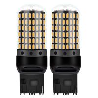 2X Car 3014 144Smd Canbus T20 7440 W21W LED Bulbs for Turn Signal Lights Parking Brake Lamp Reversing Lights