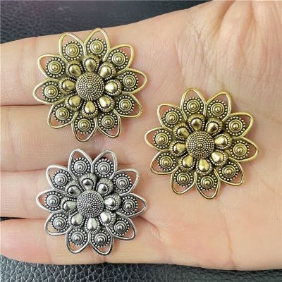 JunKang 10pcs 30mm flower zinc alloy connector pendant jewelry beads DIY handmade bracelet necklace accessories... DIY accessories and others